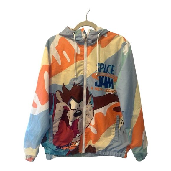 Members Only Space Jam 2 Wind Breaker Light Jacket Tune Squad Size Mens Medium - Picture 1 of 14